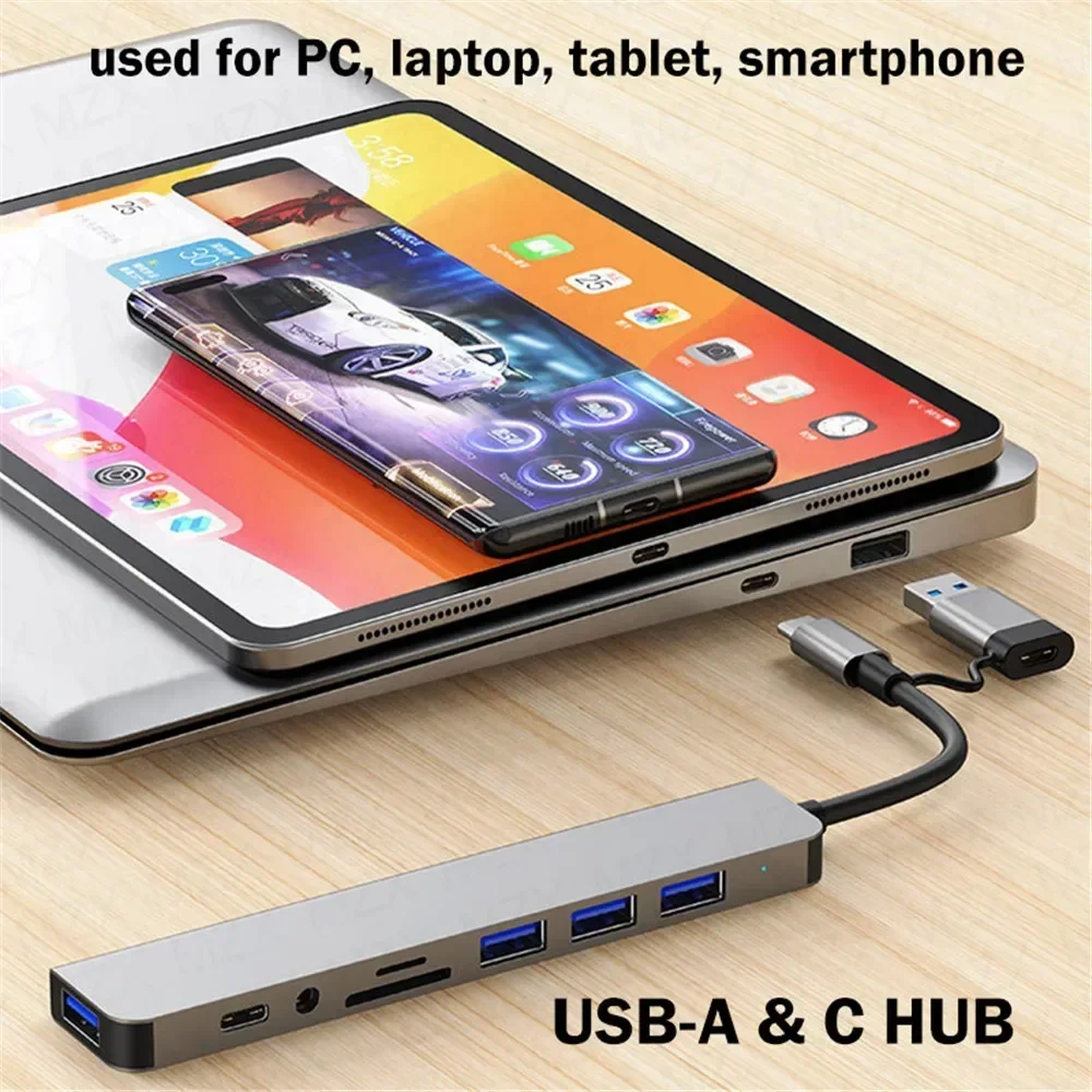 Smart Home Hub 2 - 8-in-2 USB C 허브 멀티포트 어댑터
